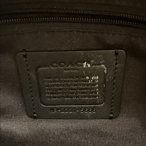 Coach Black Leather Backpack with Gold Accents - Picture 4 of 7